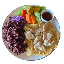 ข้าวไข่เจียวเพิ่มหมูย่าง 540 kcal