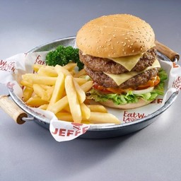 ดับเบิ้ลชีสเบอร์เกอร์เนื้อบด
