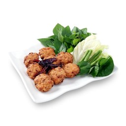 L ลาบหมูทอด