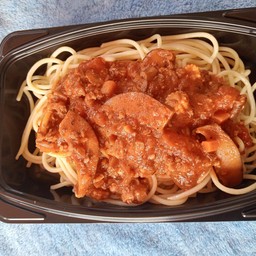 สปาเก็ตตี้ซอสหมูบดเห็ดหอม