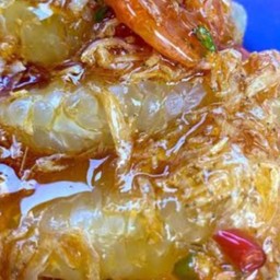 ส้มโอราดน้ำปลาหวาน