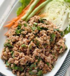 ลาบหมูคั่วสุก