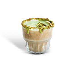 Pistachio dirty coffee.