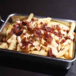 ชีสฟรายส์โรยเบคอนกรอบ