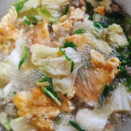 ต้มจืดไข่น้ำใส่หมูก้อน