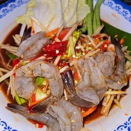 ตำปูปลาร้ากุ้งสด