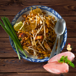 ผัดไทโบราณ ไก่