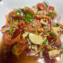 ยำวุ้นเส้นหมูสับหมูยอ