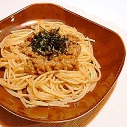 Natto-Shoyu-Pasta-250g พาสต้าซอสถั่วเหลืองนัตโตะ 納豆しょうゆパスタ250