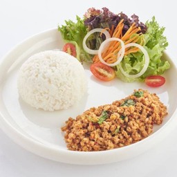 L ข้าวราด ผัดกะเพรา