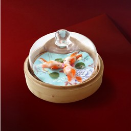 ฮะเก๋าปลาทอง (กุ้งทรัฟเฟิล)  (3 ชิ้น)