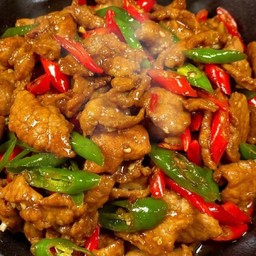 ข้าว+ผัดพริกอ่อน