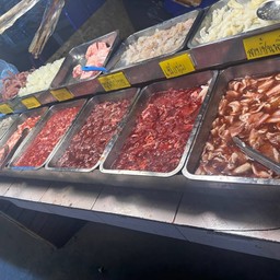 หมูกะทะจิ้มจุ่ม ชุดใหญ่ รวมทุกอย่าง1กิโล ใส่กล่อง ฟรีน้ำจิ้ม2ขวด