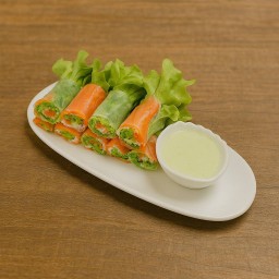 สลัดโรลปูอัด น้ำสลัดครีมวาซาบิ