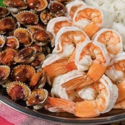 ชุดเมี่ยงปลาทูหอยแครงกุ้งลวก