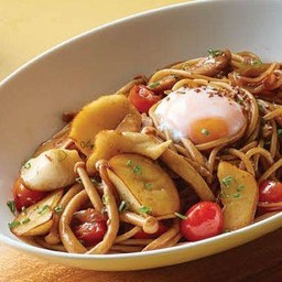 P24.สปาเก็ตตี้เห็ดผัดซอสญี่ปุ่น