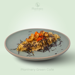 สปาเก็ตตี้กุ้งครีมโชยุไข่กุ้ง