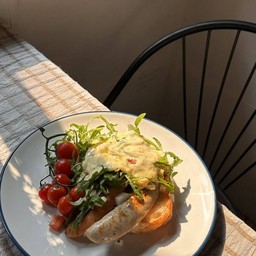 Open Faced Grilled Sausage Cheese