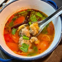 ต้มเเซ่บกระดูกหมูอ่อน Spicy Pork Cartilage Soup