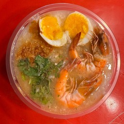 โจ๊กต้มยำกุ้ง+ไข่