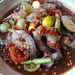 ตำกุ้งสดน้ำปลาร้า