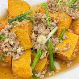 เต้าหู้เหลืองผัดหมูสับ