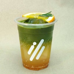 Peach honey lemon matcha