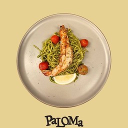 สปาเก็ตตี้เพสโต้กุ้ง Spaghetti Pesto Shrimp