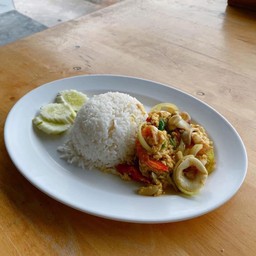 ข้าว+ผัดผงกะหรี่