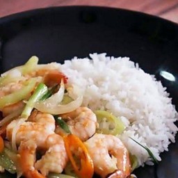 ผัดพริกอ่อนกุ้ง