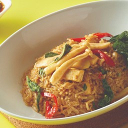 V7.ข้าวกะเพราคลุกเต้าหู้และเห็ด