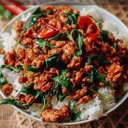 กะเพราคั่ว คั่วแห้ง