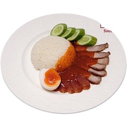 ข้าวหมูแดง หมูกรอบ ไข่ (บุญเลิศบะหมี่หมูแดง)