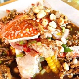 ยำปูม้าสุก