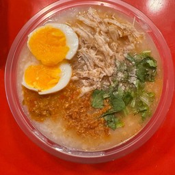 โจ๊กต้มยำไก่ฉีก+ไข่