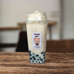 นมสดปั่น+มุกดำ