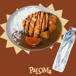 Set ข้าวแกงกะหรี่ไก่ทอด + น้ำเปล่า 1 ขวด Set Chicken Katsu Curry + A Bottle Of Water