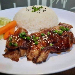 ครัวบ้านปุ๊ก ข้าวไก่กรอบซอสเกาหลี ข้าวไก่ย่างซอสเทอริยากิ