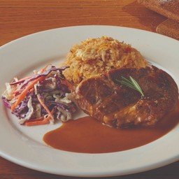 K7.สเต๊กหมูพริกไทยดำ