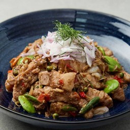 หมูสามชั้นผัดกะปิ