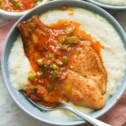 Fries Fish (Barramundi) Grits
