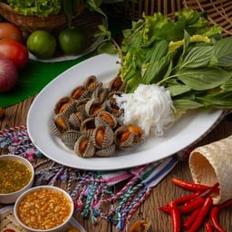 เมี่ยงหอยแครงลวก