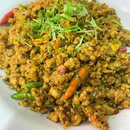 ข้าวคั่วกลิ้งหมูสับ