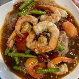 ตำเส้นเล็กกุ้งสด/สุก (กุ้ง4ตัว)
