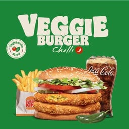 [อร่อยซ่ากับโค้ก] ชุดดับเบิ้ลเวจจี้ เบอร์เกอร์ ชีส รสเผ็ด