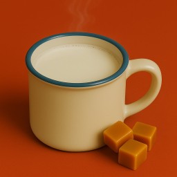 นมสดคาราเมลร้อน