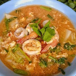 สุกี้ ทะเล หมึก,กุ้ง,รวม