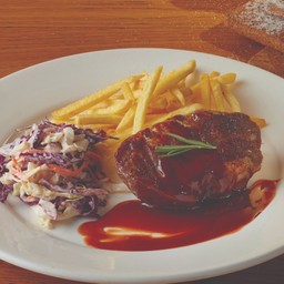 K8.สเต๊กหมูสไปซี่บาร์บีคิว