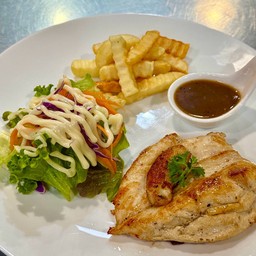 สเต๊กไก่พริกไทยดำ