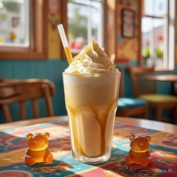 นมหมีน้ำผึ้งปั่น